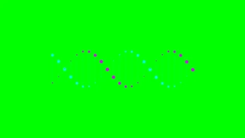 Abstract wave of colorful glowing dots floating on a vibrant green background Stock Footage 340903047