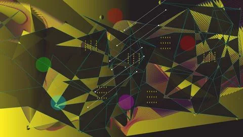 Abstract wave design background connecting line pattern graphics. Illustrazione stock