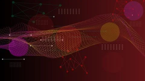 Abstract wave design background connecting line pattern graphics. Stock Illustration