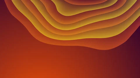 Abstract wave design flows with blended warm tones of orange and yellow Stock Footage 312876961