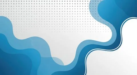 Abstract wave design with gradient blue and white background Stockillustratie