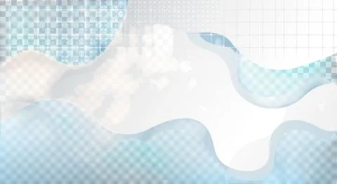 Abstract wave design with soft blue and white gradient background Stock Illustration