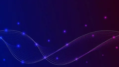 Abstract  wave digital technology background. Data cyber sound line futuris.. Illustrazione stock