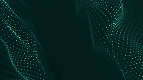 Abstract wave. Digital transmission data. Connection of points and lines. Stock Footage 155486209