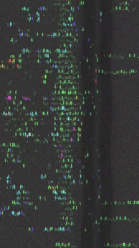 Abstract Wave Distortion Portrait Video stock 331080320