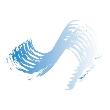 Abstract wave doodle vector icon Stock Illustration