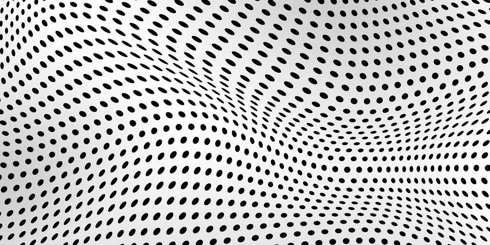 Abstract wave dot halftone pattern, Grid paper background Stock Illustration