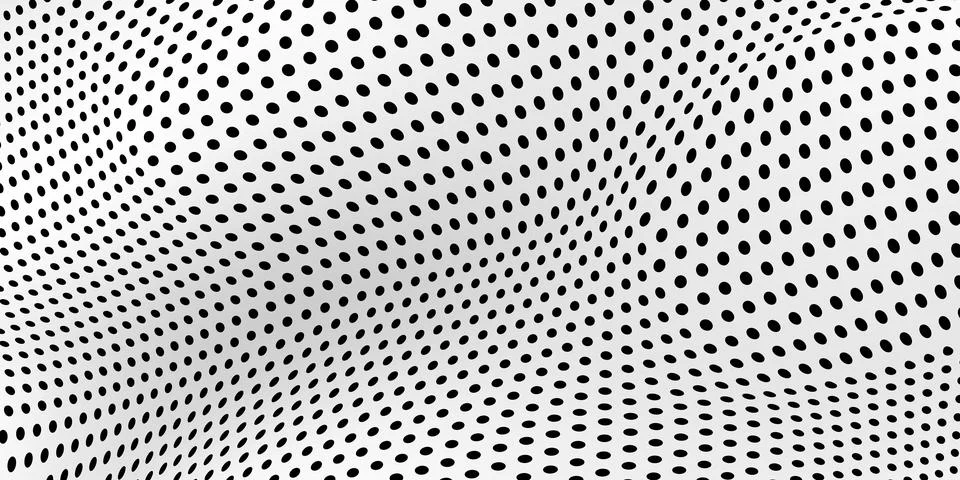 Abstract wave dot halftone pattern, Grid paper background Stock Illustration