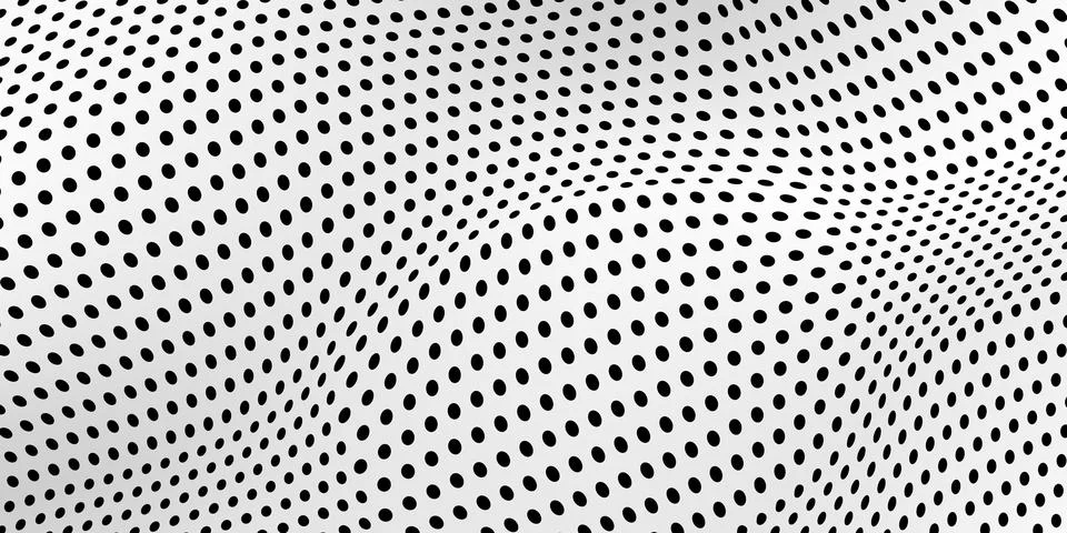 Abstract wave dot halftone pattern, Grid paper background Stock Illustration