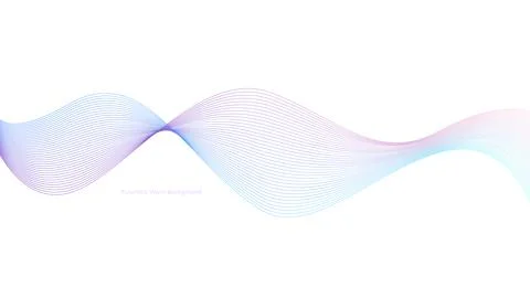 Abstract wave element for design, in blue and pink gradient color. Vector  Stock Illustration
