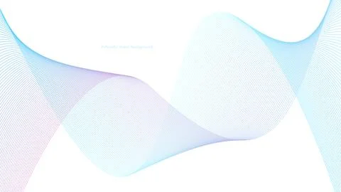 Abstract wave element for design, in blue and pink gradient color. Vector Illustrazione stock