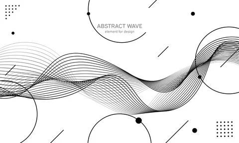 Abstract wave element for design. Digital frequency track equalizer. Stylized Stock Illustration