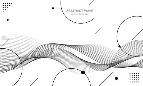 Abstract wave element for design. Digital frequency track equalizer. Stylized Stock Illustration