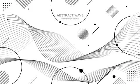 Abstract wave element for design. Digital frequency track equalizer. Stylized Stock Illustration