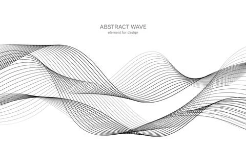 Abstract wave element for design. Digital frequency track equalizer. Stylized Stock Illustration