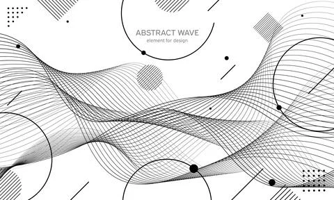Abstract wave element for design. Digital frequency track equalizer. Stylized Stock Illustration