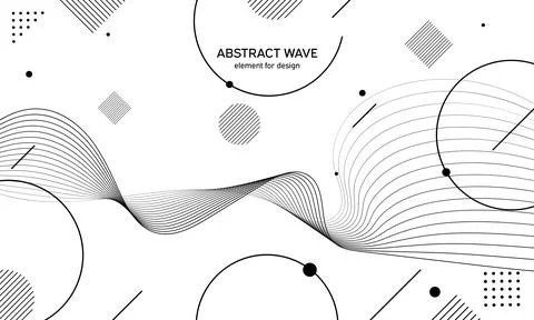 Abstract wave element for design. Digital frequency track equalizer. Stylized Stock Illustration