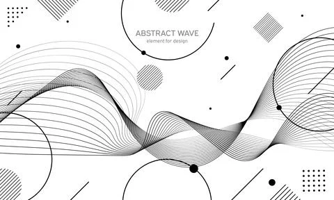 Abstract wave element for design. Digital frequency track equalizer. Stylized Stock Illustration
