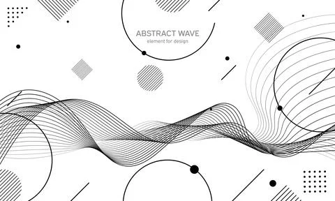 Abstract wave element for design. Digital frequency track equalizer. Stylized Stock-Illustration