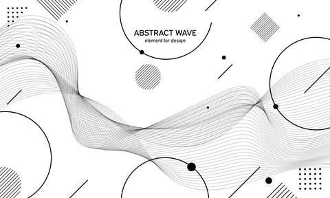 Abstract wave element for design. Digital frequency track equalizer. Stylized Stock Illustration
