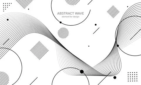 Abstract wave element for design. Digital frequency track equalizer. Stylized Stock Illustration