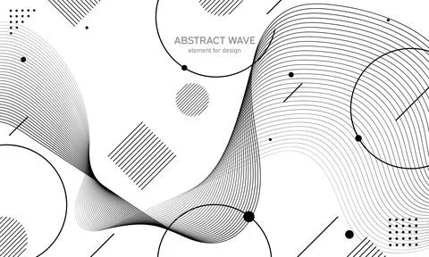 Abstract wave element for design. Digital frequency track equalizer. Stylized Stock Illustration