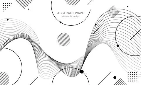 Abstract wave element for design. Digital frequency track equalizer. Stylized Stock Illustration