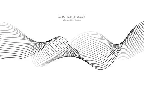 Abstract wave element for design. Digital frequency track equalizer. Stylized Stock Illustration
