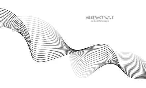 Abstract wave element for design. Digital frequency track equalizer. Stylized Stock Illustration