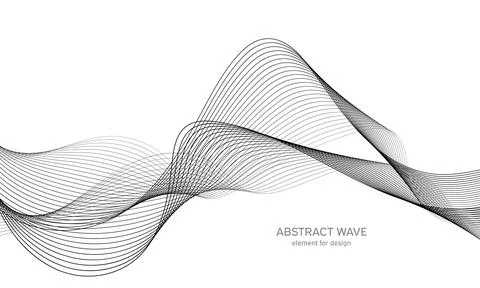 Abstract wave element for design. Digital frequency track equalizer. Stylized Stock Illustration