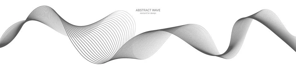 Abstract wave element for design. Digital frequency track equalizer. Stylized Stock Illustration