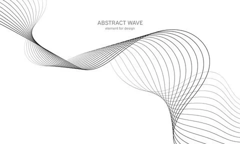 Abstract wave element for design. Digital frequency track equalizer. Stylized Stock Illustration