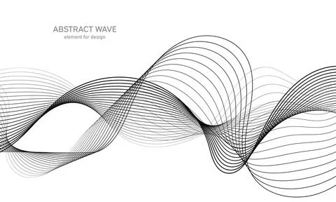 Abstract wave element for design. Digital frequency track equalizer. Stylized Illustrazione stock