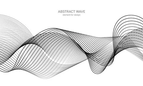 Abstract wave element for design. Digital frequency track equalizer. Stylized Stock Illustration