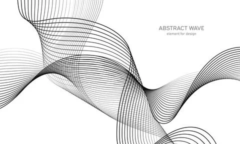 Abstract wave element for design. Digital frequency track equalizer. Stylized Stock Illustration