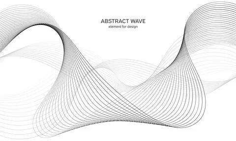 Abstract wave element for design. Digital frequency track equalizer. Stylized Stock Illustration