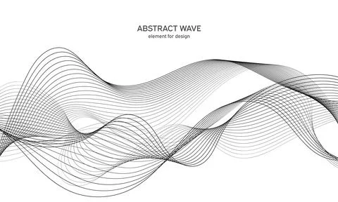 Abstract wave element for design. Digital frequency track equalizer. Stylized Stock Illustration