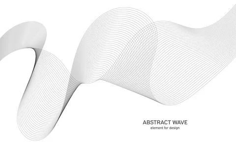 Abstract wave element for design. Digital frequency track equalizer. Stylized Stock Illustration