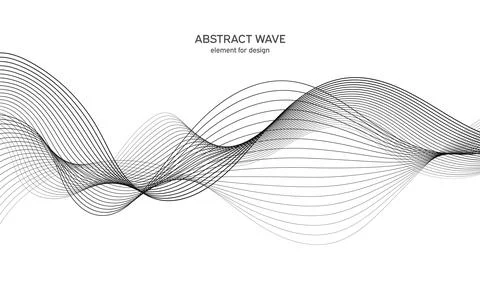 Abstract wave element for design. Digital frequency track equalizer. Stylized Stock Illustration