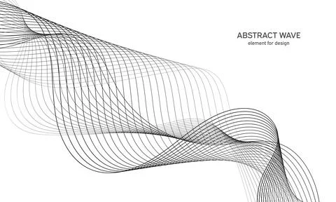 Abstract wave element for design. Digital frequency track equalizer. Stylized Stock Illustration