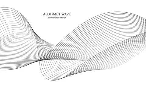 Abstract wave element for design. Digital frequency track equalizer. Stylized Stock Illustration