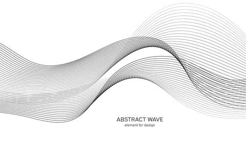 Abstract wave element for design. Digital frequency track equalizer. Stylized Stock Illustration