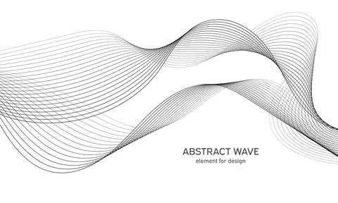 Abstract wave element for design. Digital frequency track equalizer. Stylized Stock Illustration