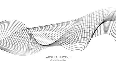 Abstract wave element for design. Digital frequency track equalizer. Stylized Ilustración de archivo