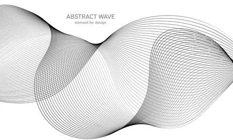 Abstract wave element for design. Digital frequency track equalizer. Stylized Stock Illustration