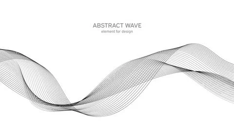 Abstract wave element for design. Digital frequency track equalizer. Stylized Stock Illustration