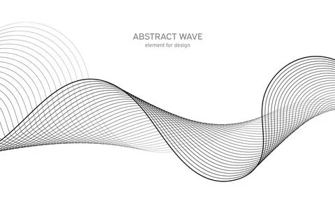 Abstract wave element for design. Digital frequency track equalizer. Stylized Stock Illustration
