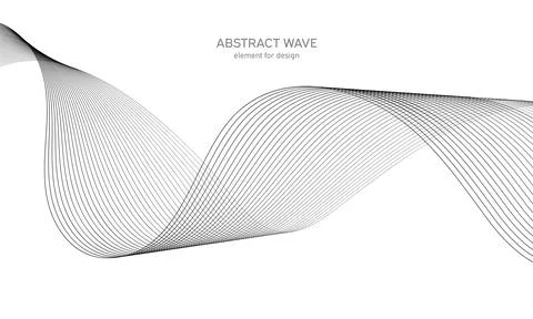 Abstract wave element for design. Digital frequency track equalizer. Stylized Stock Illustration