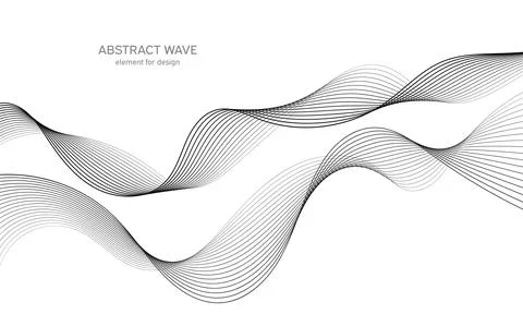 Abstract wave element for design. Digital frequency track equalizer. Stylized Stock Illustration