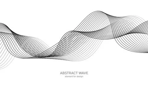 Abstract wave element for design. Digital frequency track equalizer. Stylized Illustrazione stock